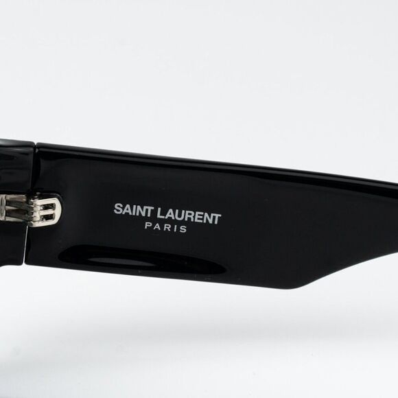 NEW Saint Laurent SL713 001 Black Grey Rectangle Unisex Sunglasses